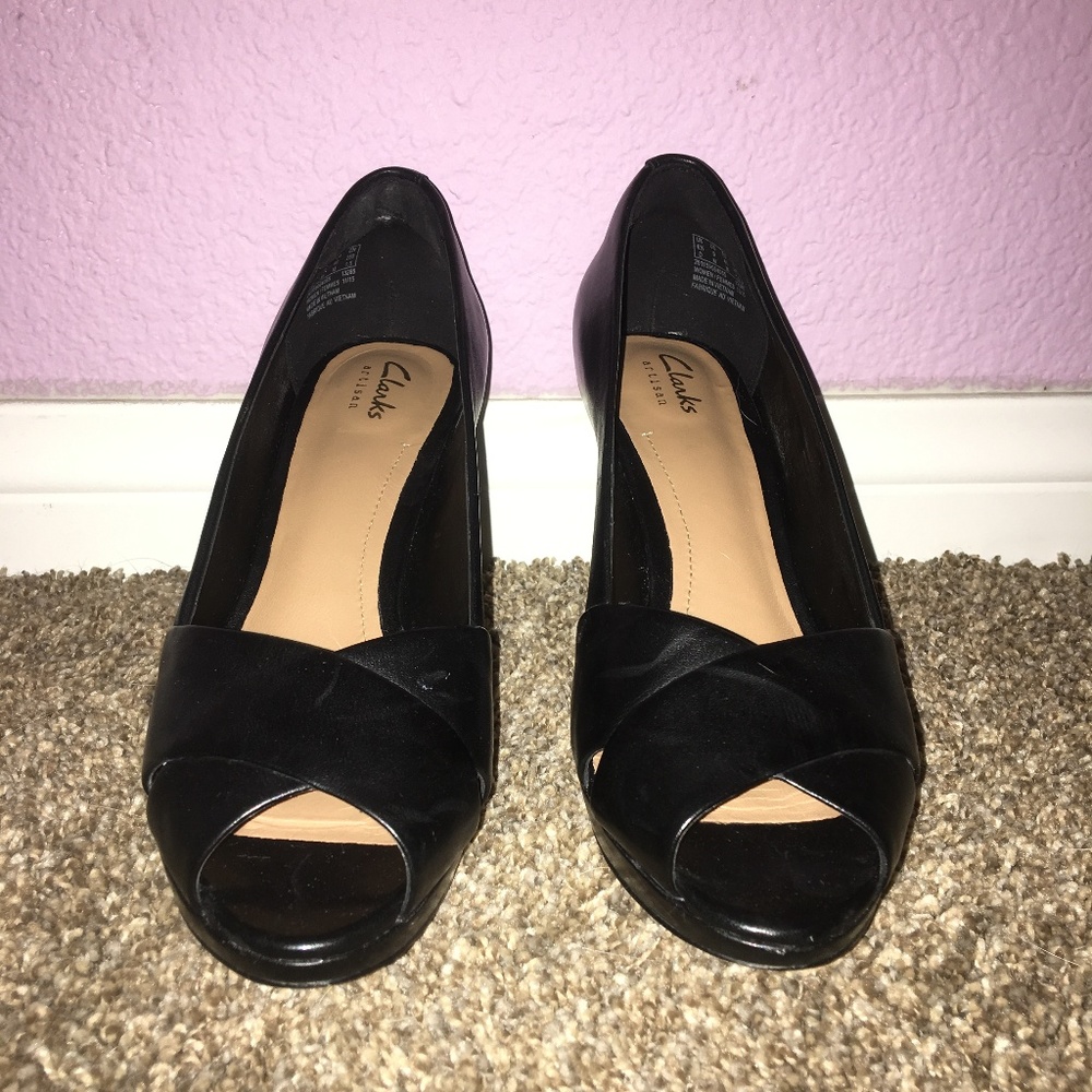 Black Peeptoe High Heels